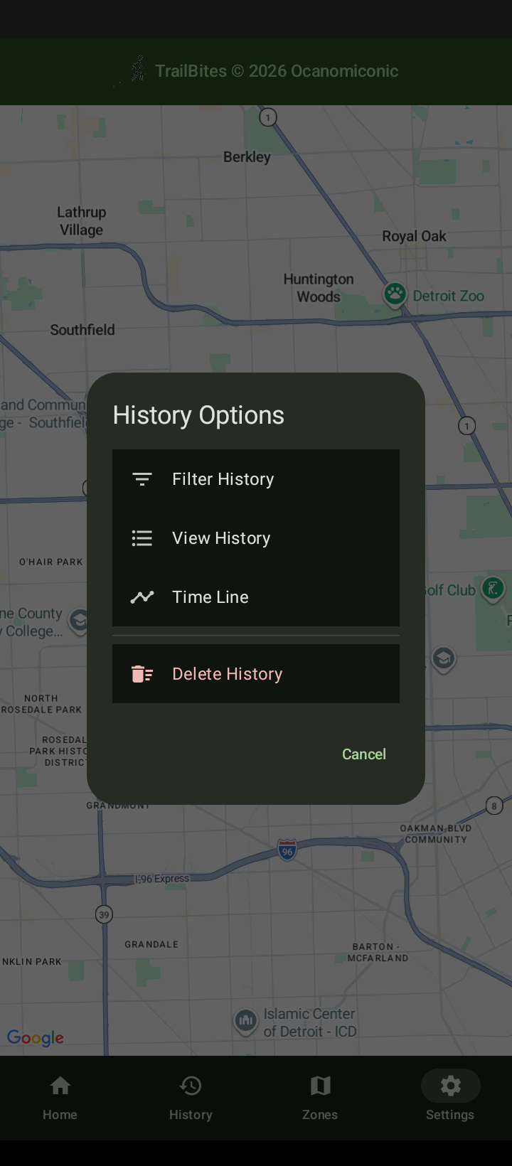 History Options