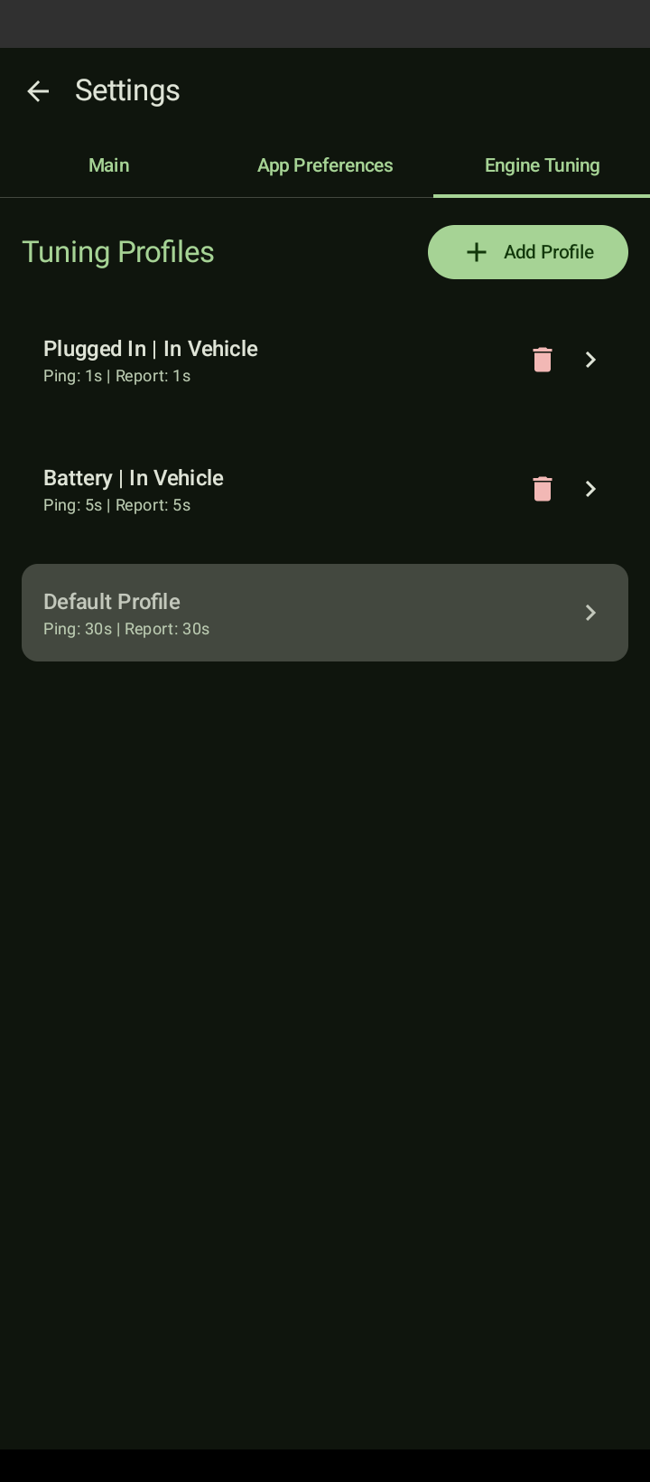 Profile Selection Screen