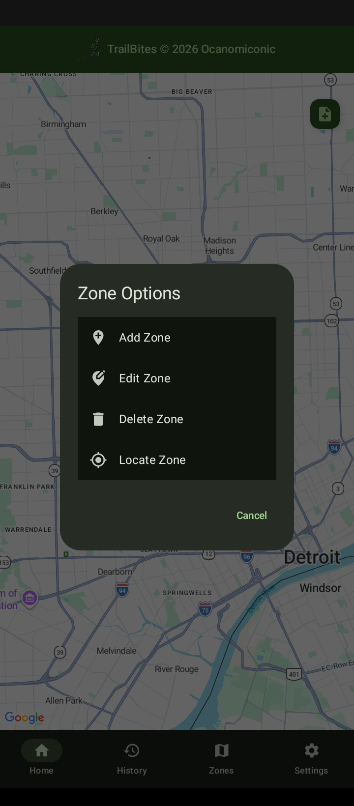 Zone Management Options